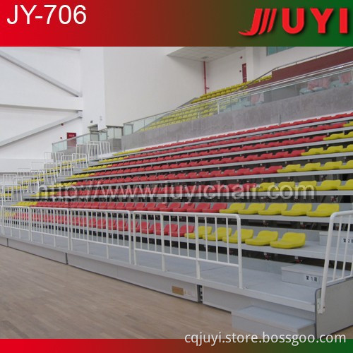 JY-706 Factory price plastic seats used bleachers for sale telescopic indoor used bleachers for sale